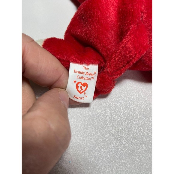 Snort the Bull Ty Beanie Baby 1995 PVC Pellets And Multiple Errors - Picture 4 of 7